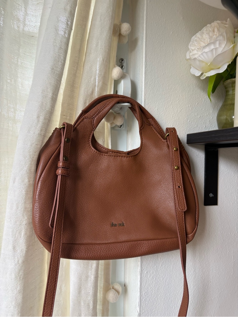 The Sak Rylan Mini Convertible Leather Hobo Bag - Brown